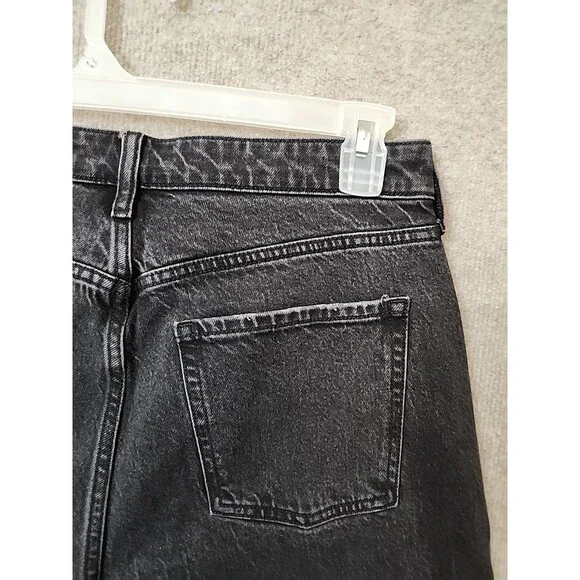 Old Navy Curvy Extra High Rise Wide-Leg Jeans Womens 10 Black Wash NEW - Picture 7 of 11
